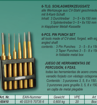 Набір німецьких пробійників Mannesmann M65410